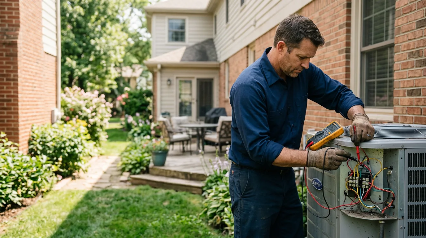 HVAC technician working near Wolcott, NY